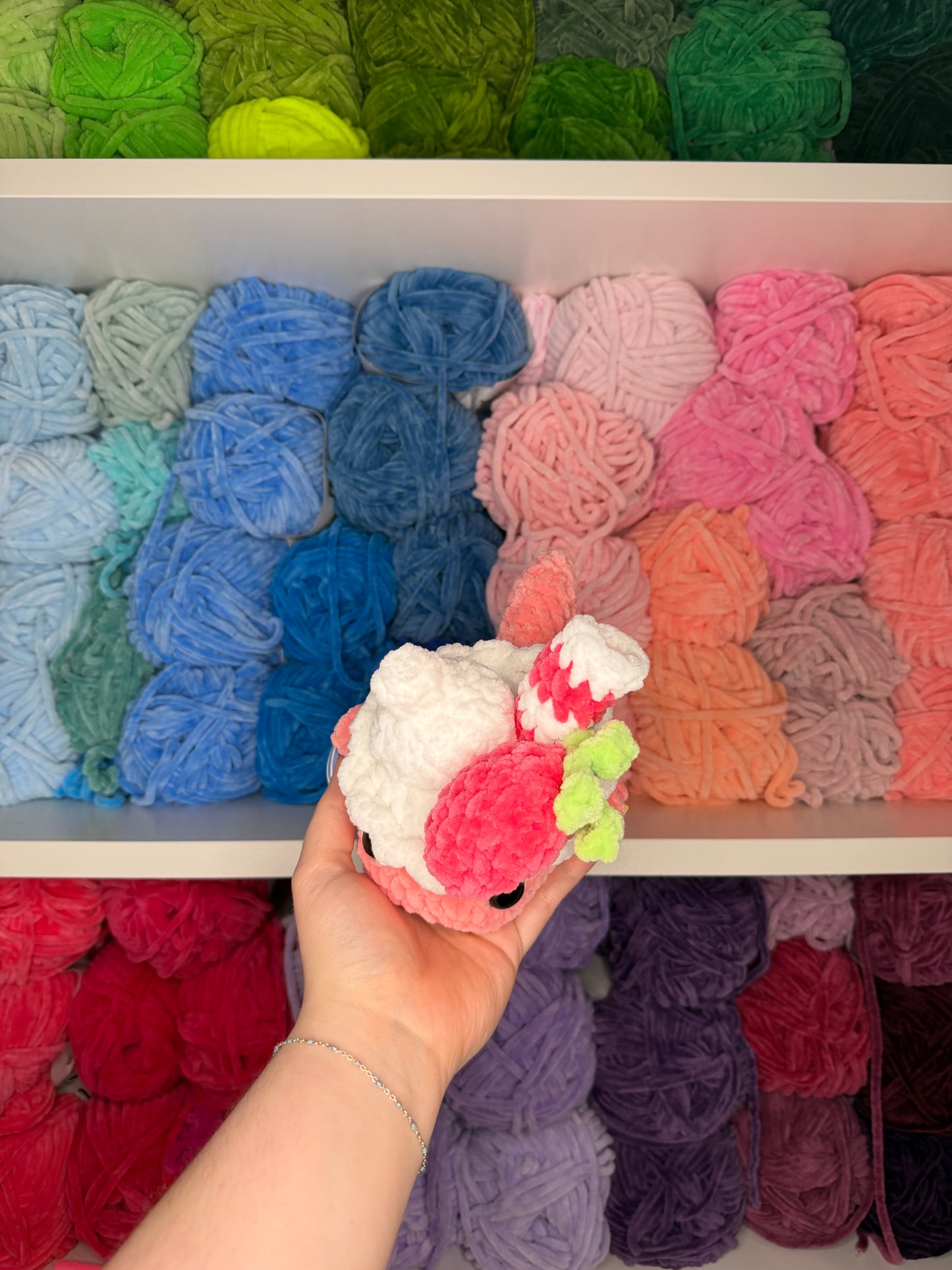 Crochet Strawberry Milkshake Stingray