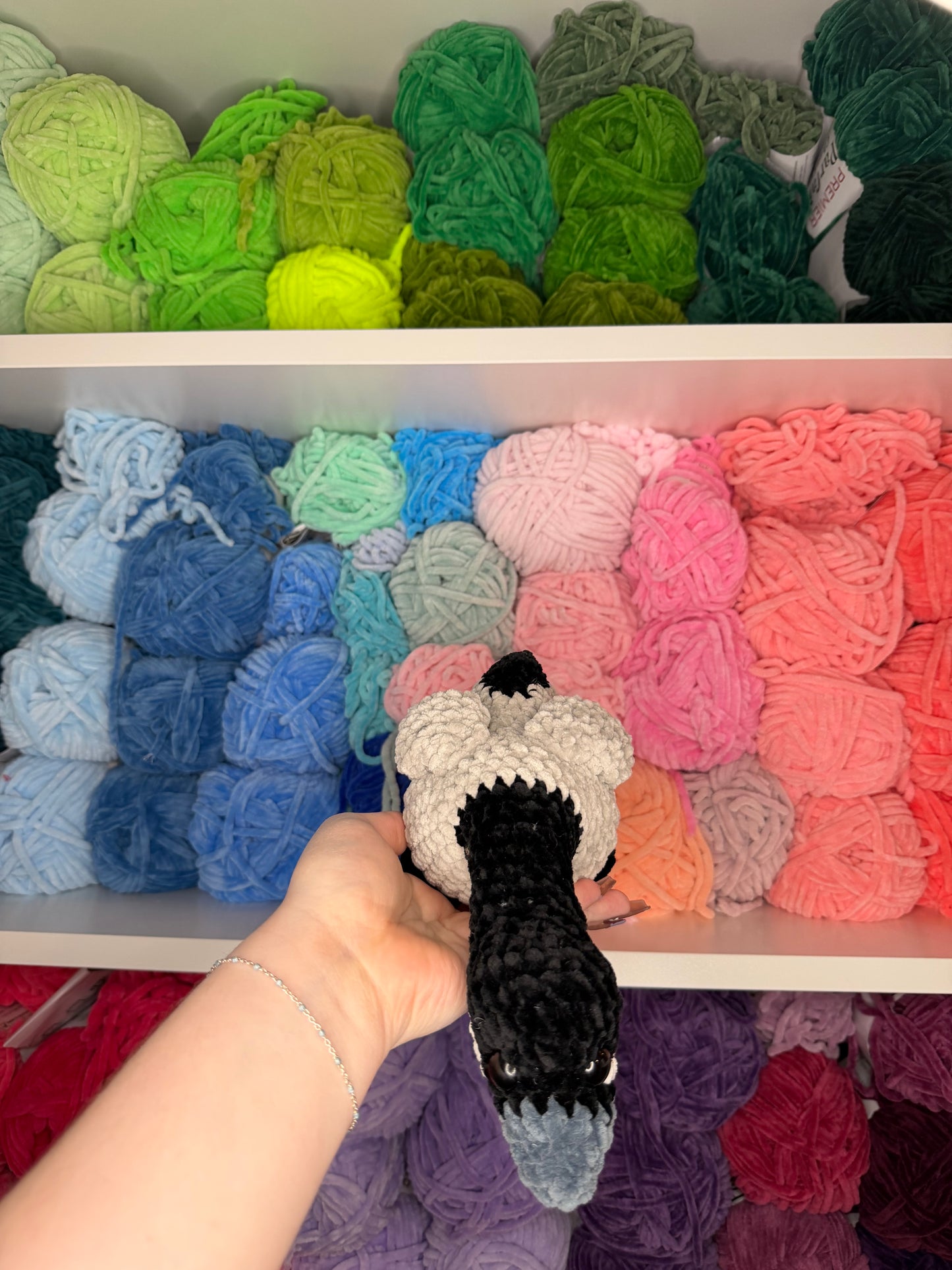 Crochet Shelf Birds