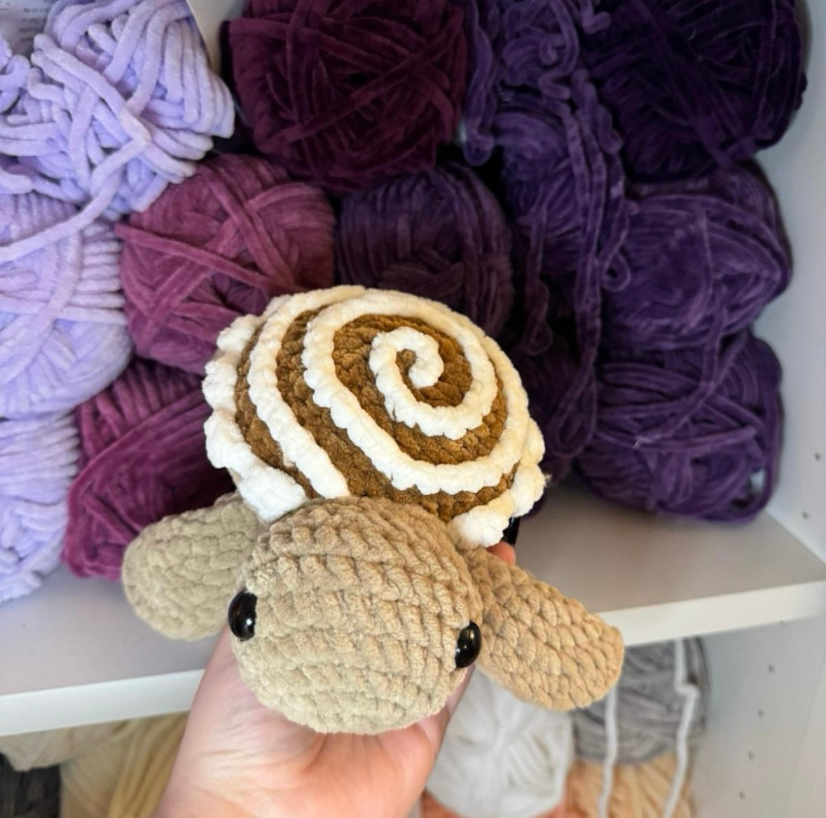 Crochet Cinnamon Roll Turtle