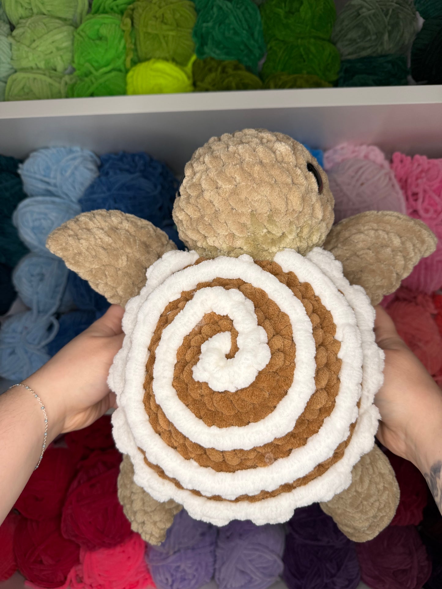Crochet Jumbo Cinnamon Roll Turtle