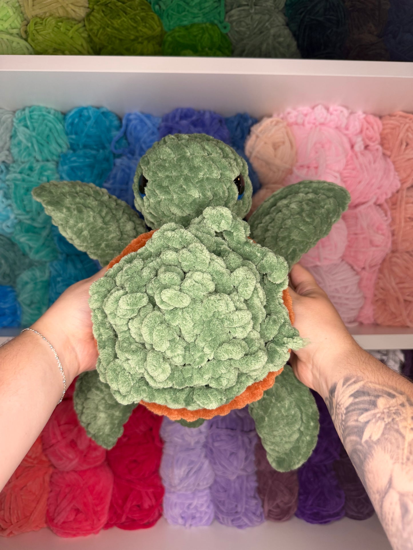 Crochet Jumbo Succulent Turtle