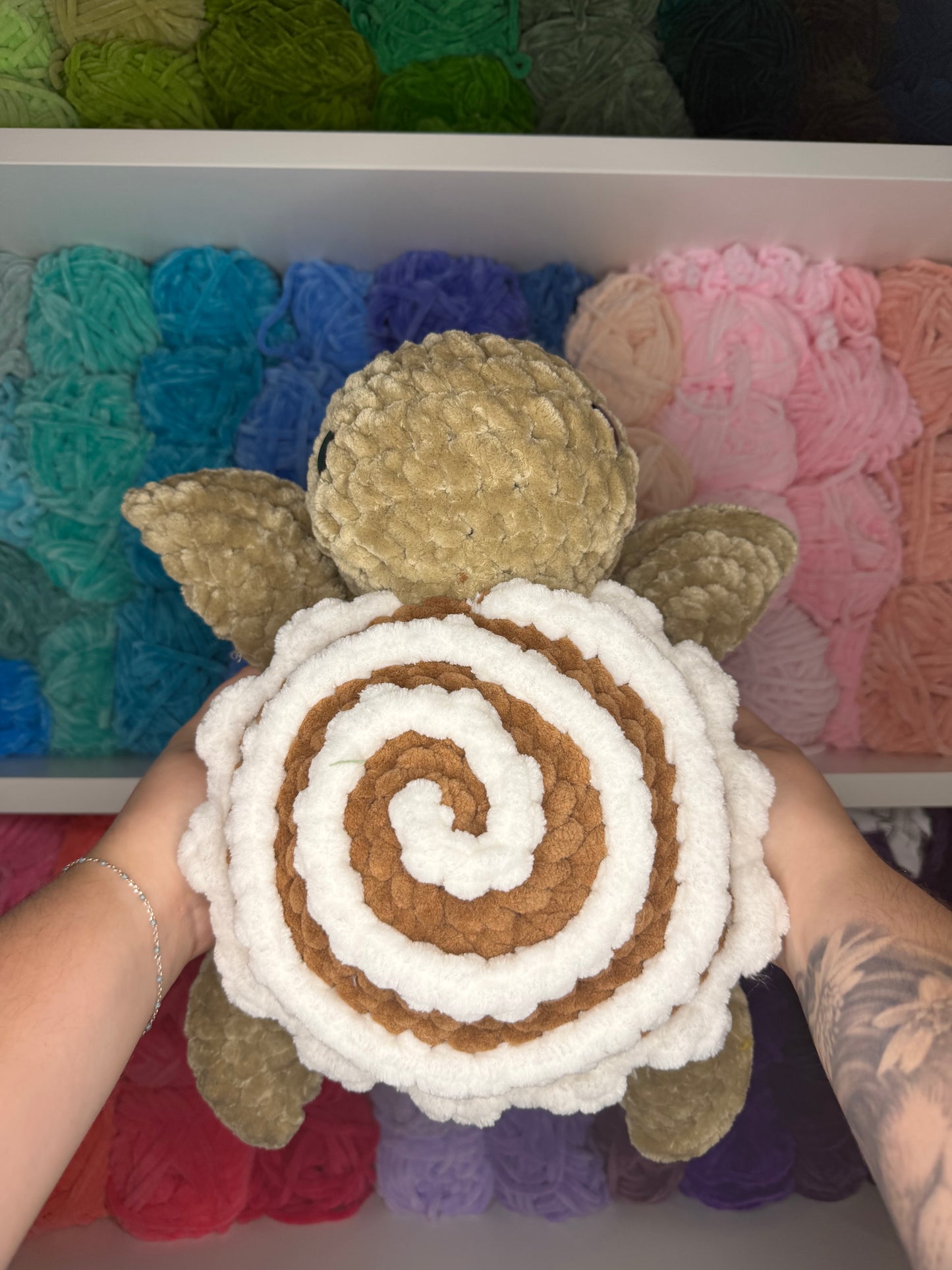 Crochet Jumbo Cinnamon Roll Turtle