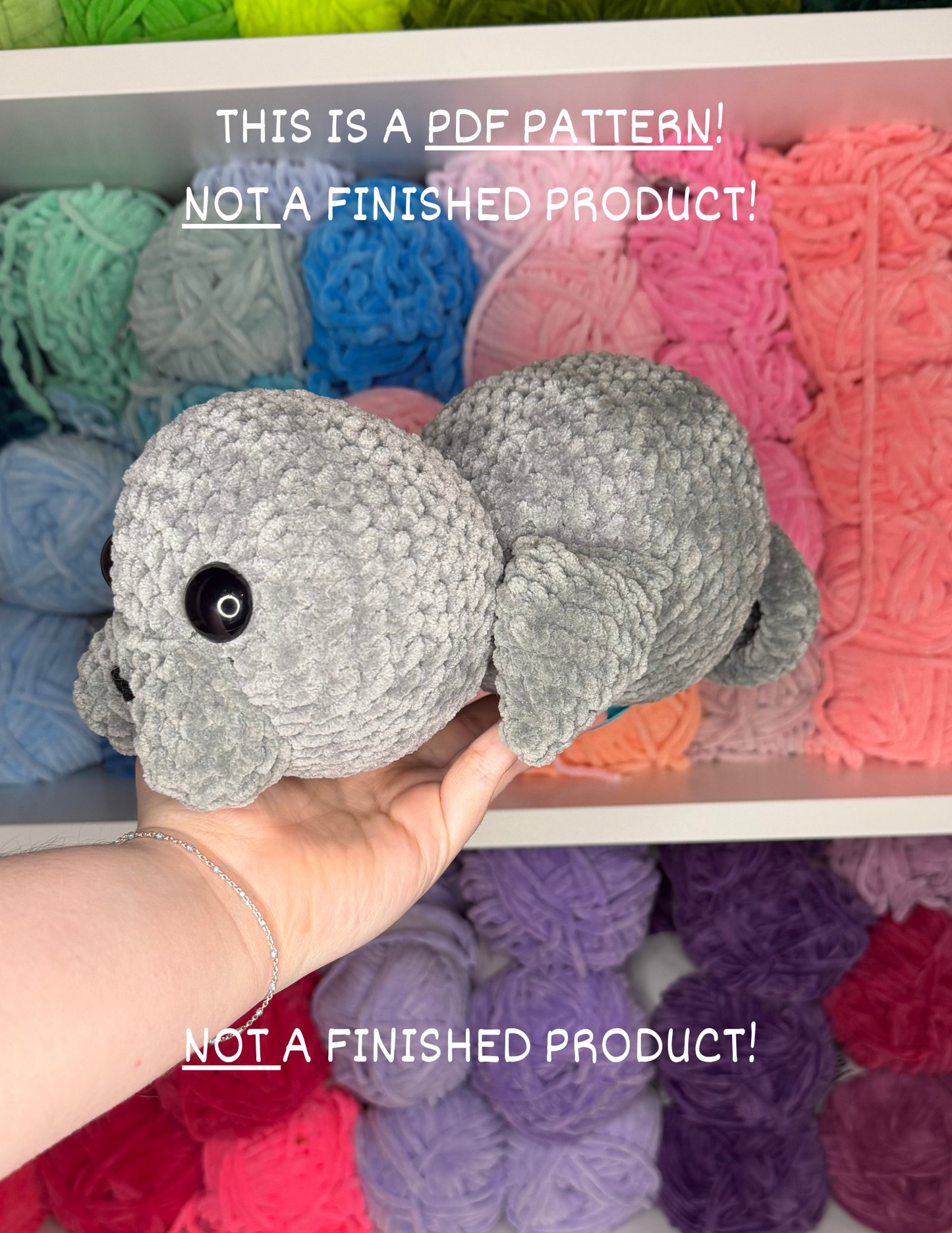 Low - Sew Manatee PDF PATTERN | Beginner Friendly Crochet Pattern