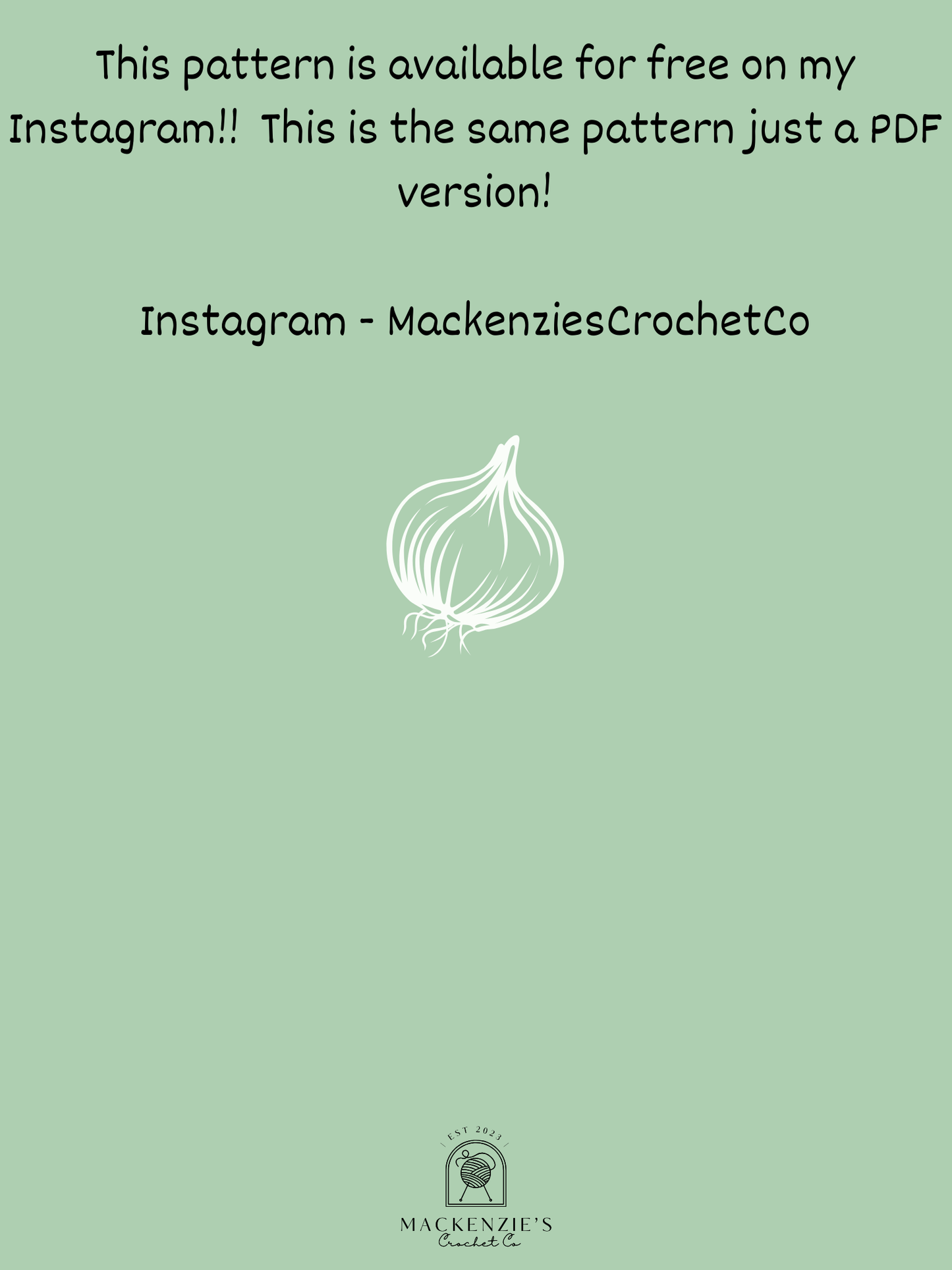 No - Sew Crochet Onion Pattern! PDF PATTERN! | Beginner Friendly Crochet Pattern