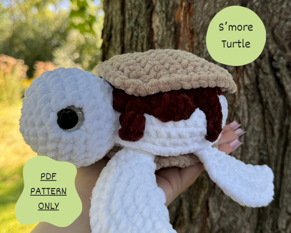 Low - Sew S'more Turtle PDF PATTERN | Beginner Friendly Crochet Pattern