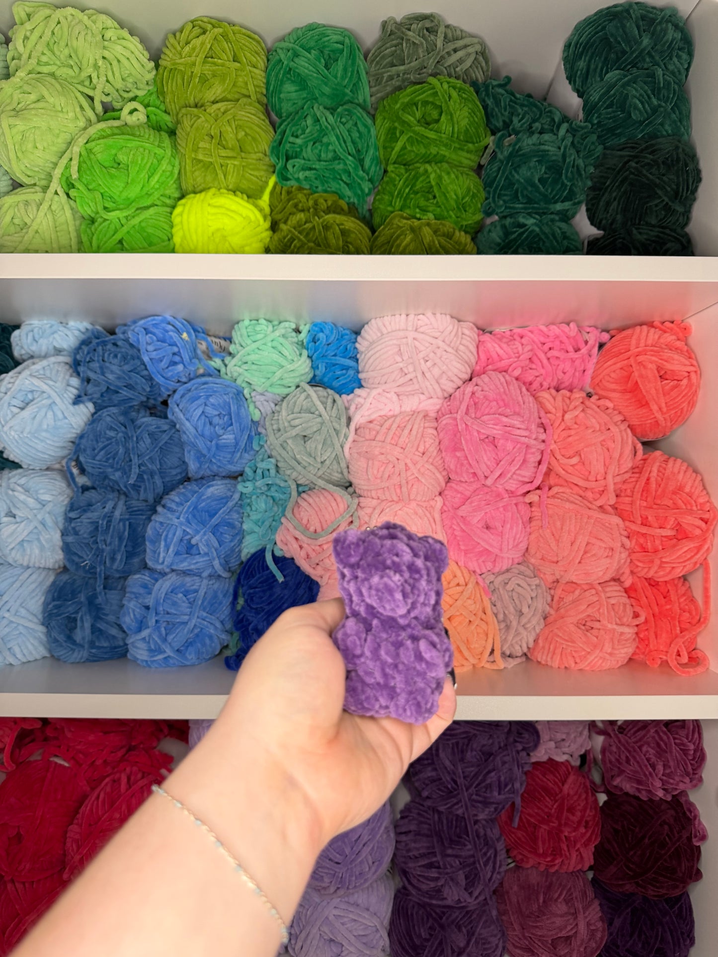 Crochet Mini Gummy Bears Keychains