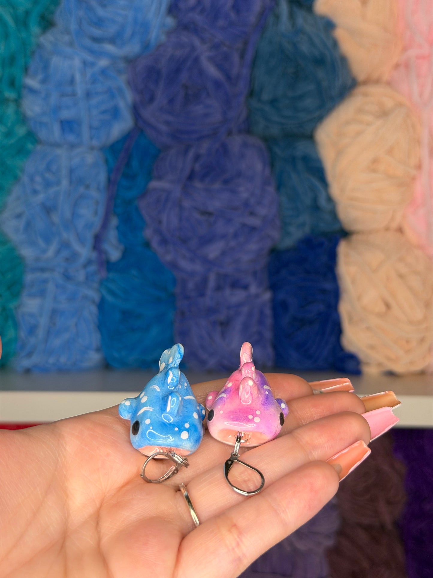 Whale Shark Stitch Marker, Keychain or Phone Charm