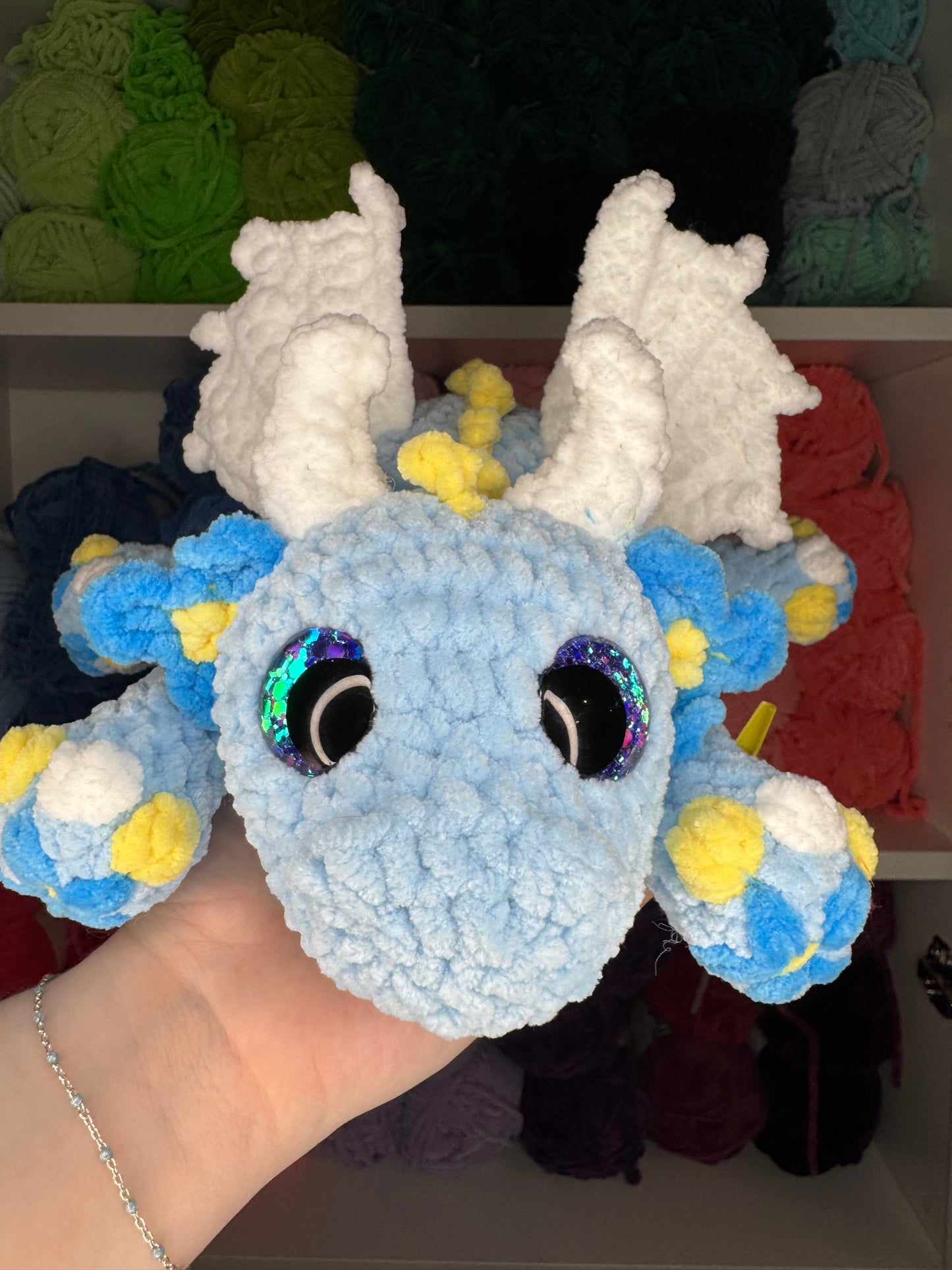 Crochet Forget Me Not Dragon