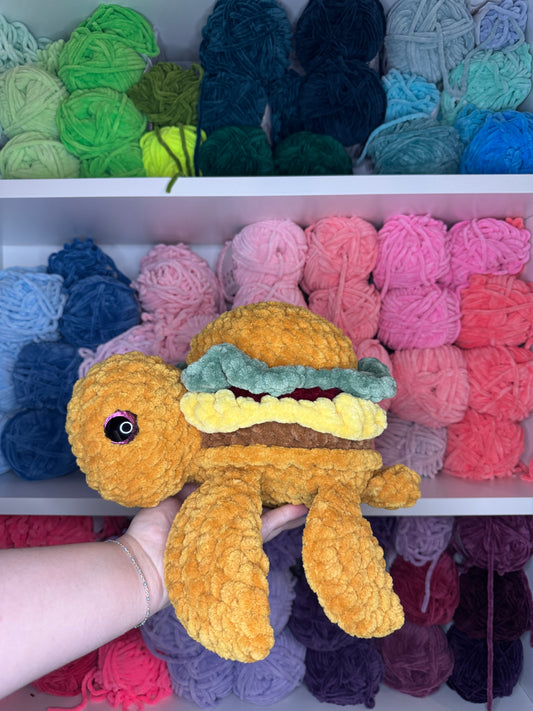 Crochet Jumbo Burger Turtle