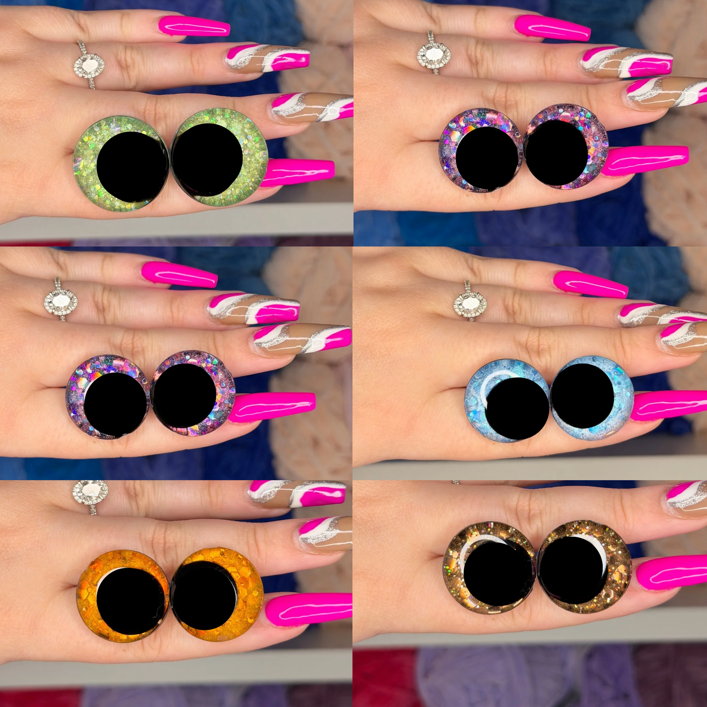 25mm Glitter Safety Eyes