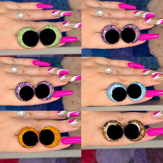 25mm Glitter Safety Eyes