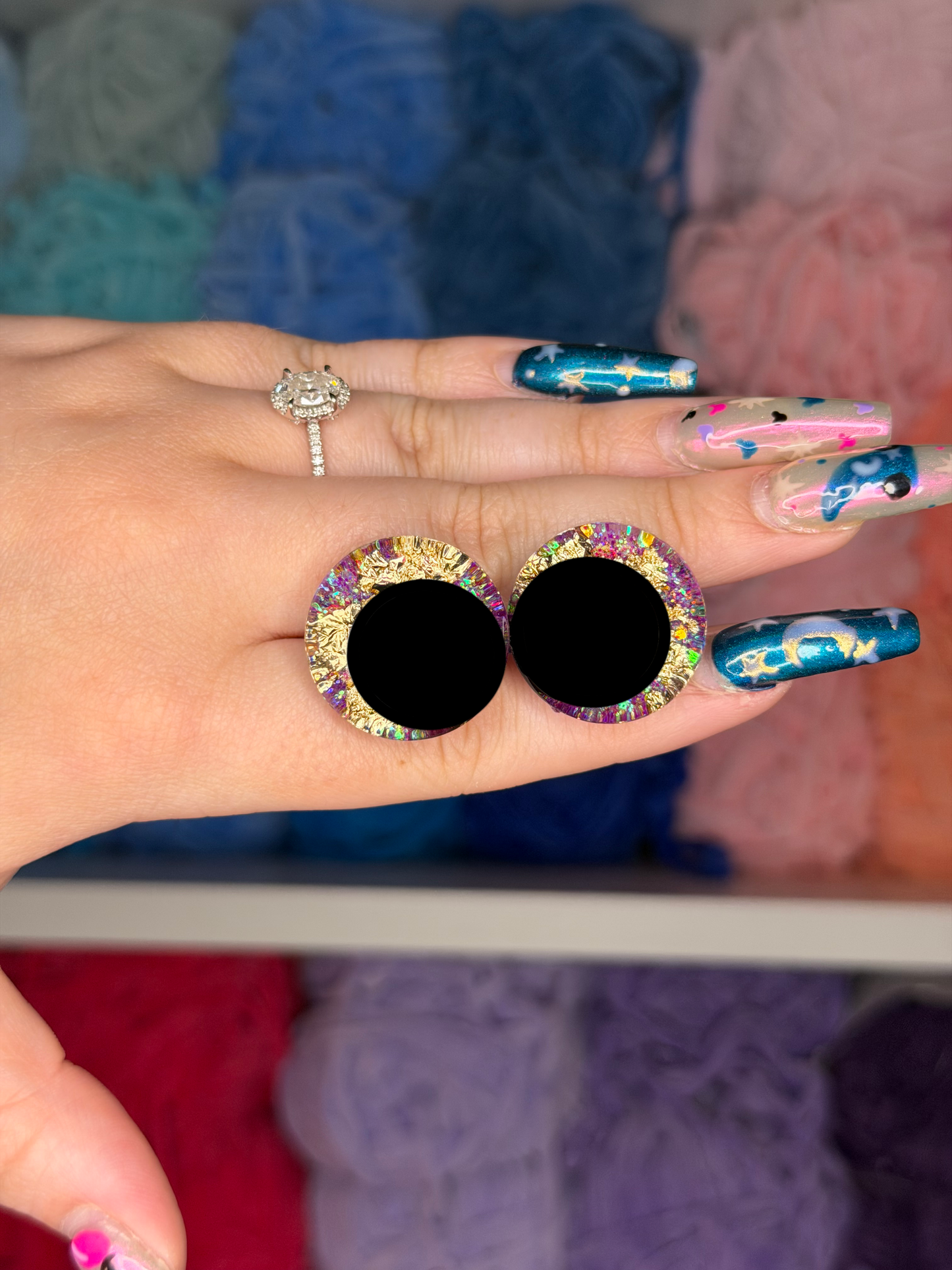 25mm Glitter Safety Eyes