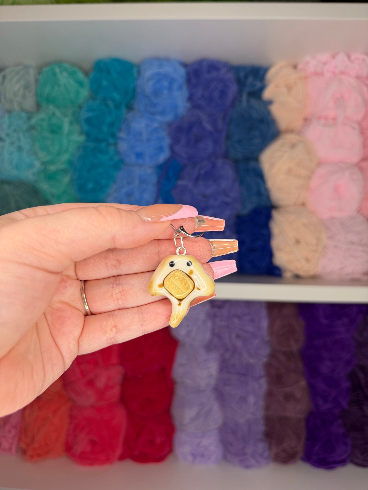S'more Stingray Stitch Marker, Keychain or Phone Charm