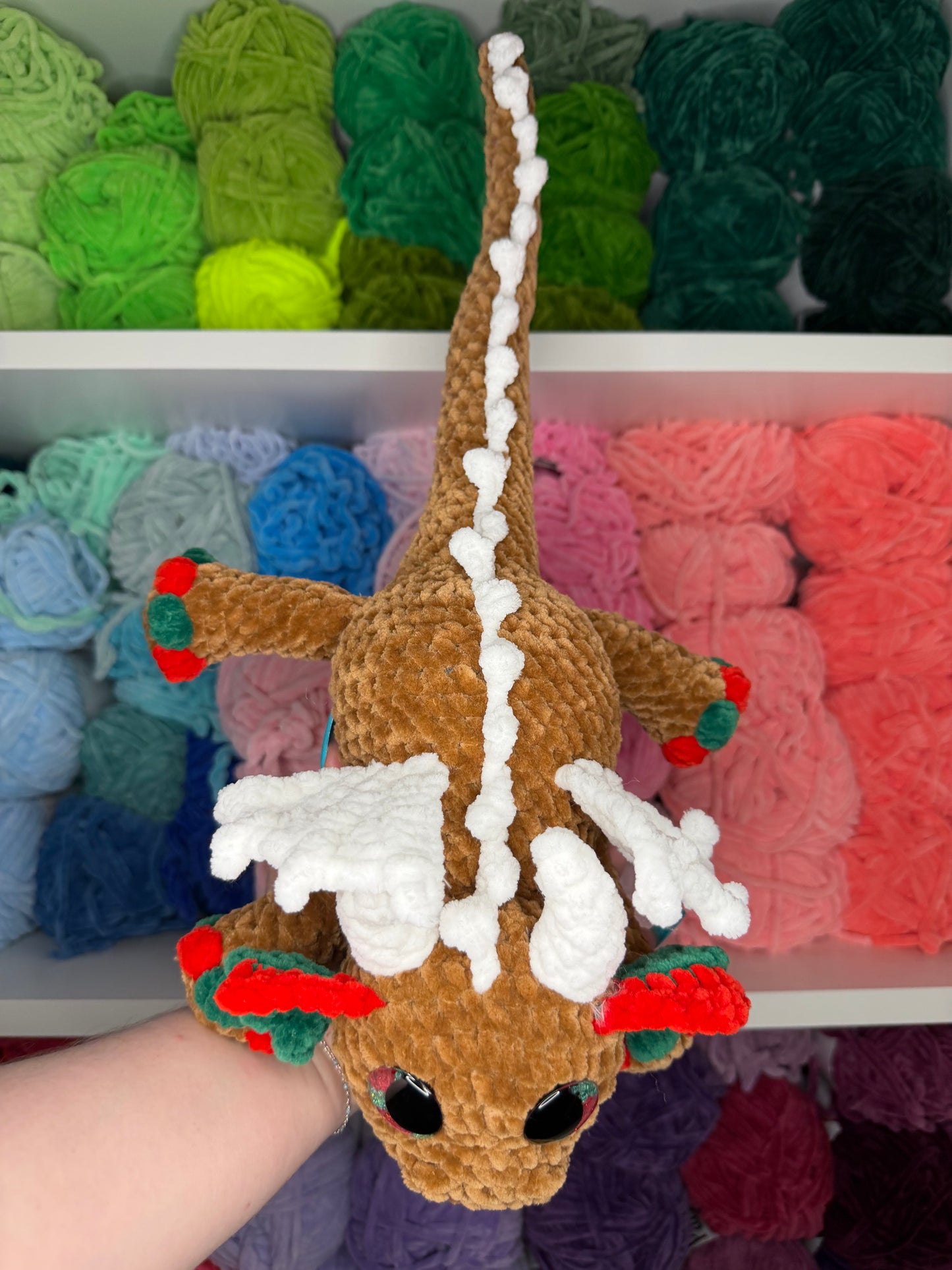 Crochet Gingerbread Dragon