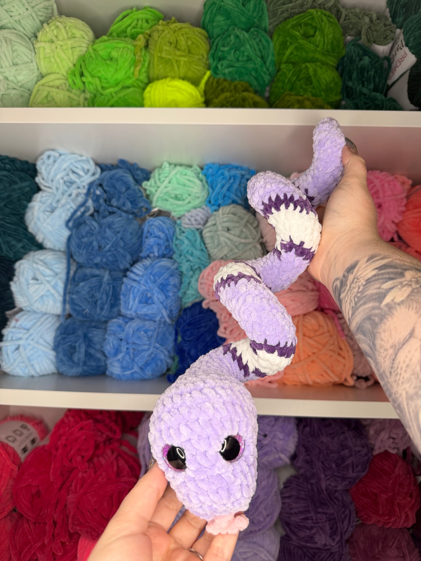 Crochet Purple Snake