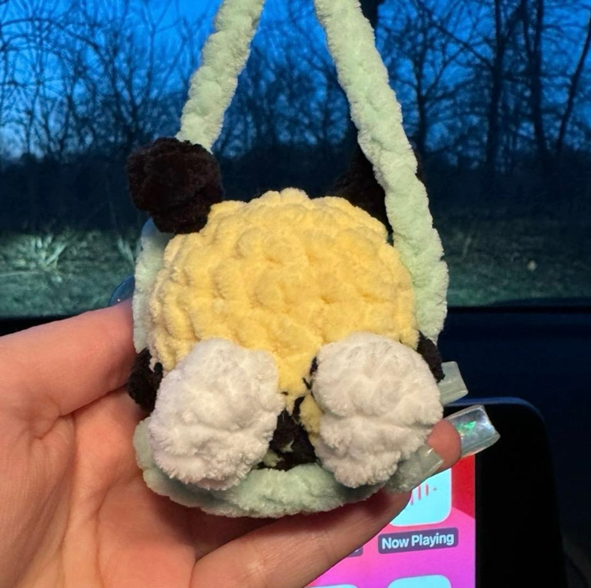 Crochet Bee Car Hanger