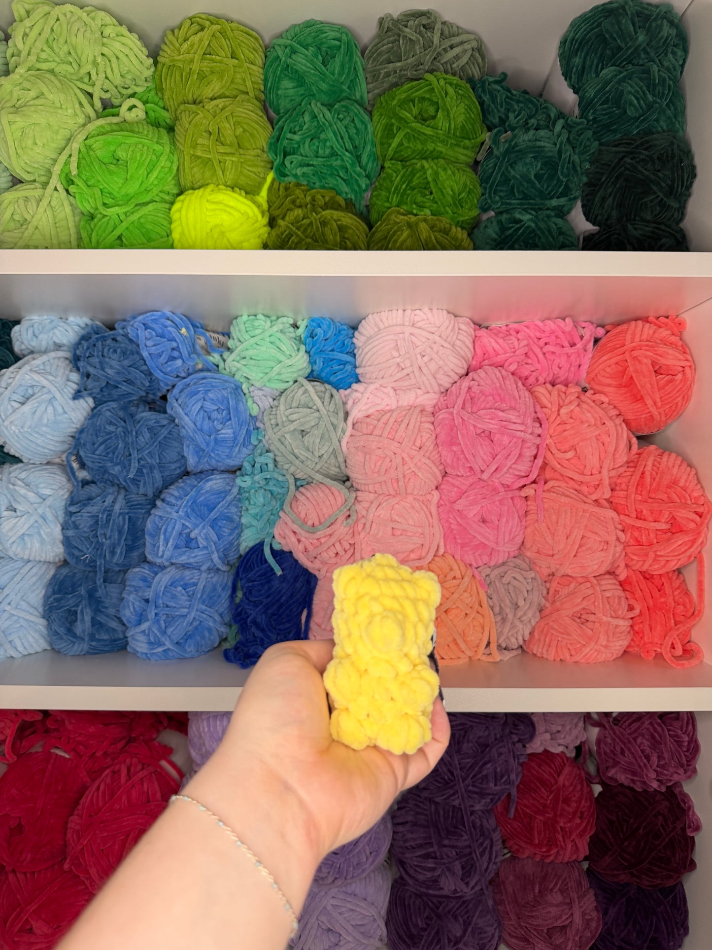 Crochet Mini Gummy Bears Keychains