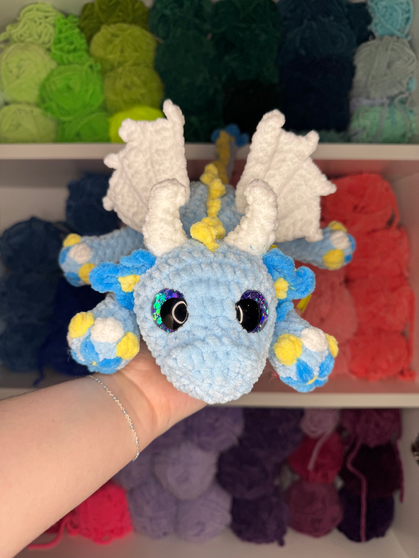 Crochet Forget Me Not Dragon