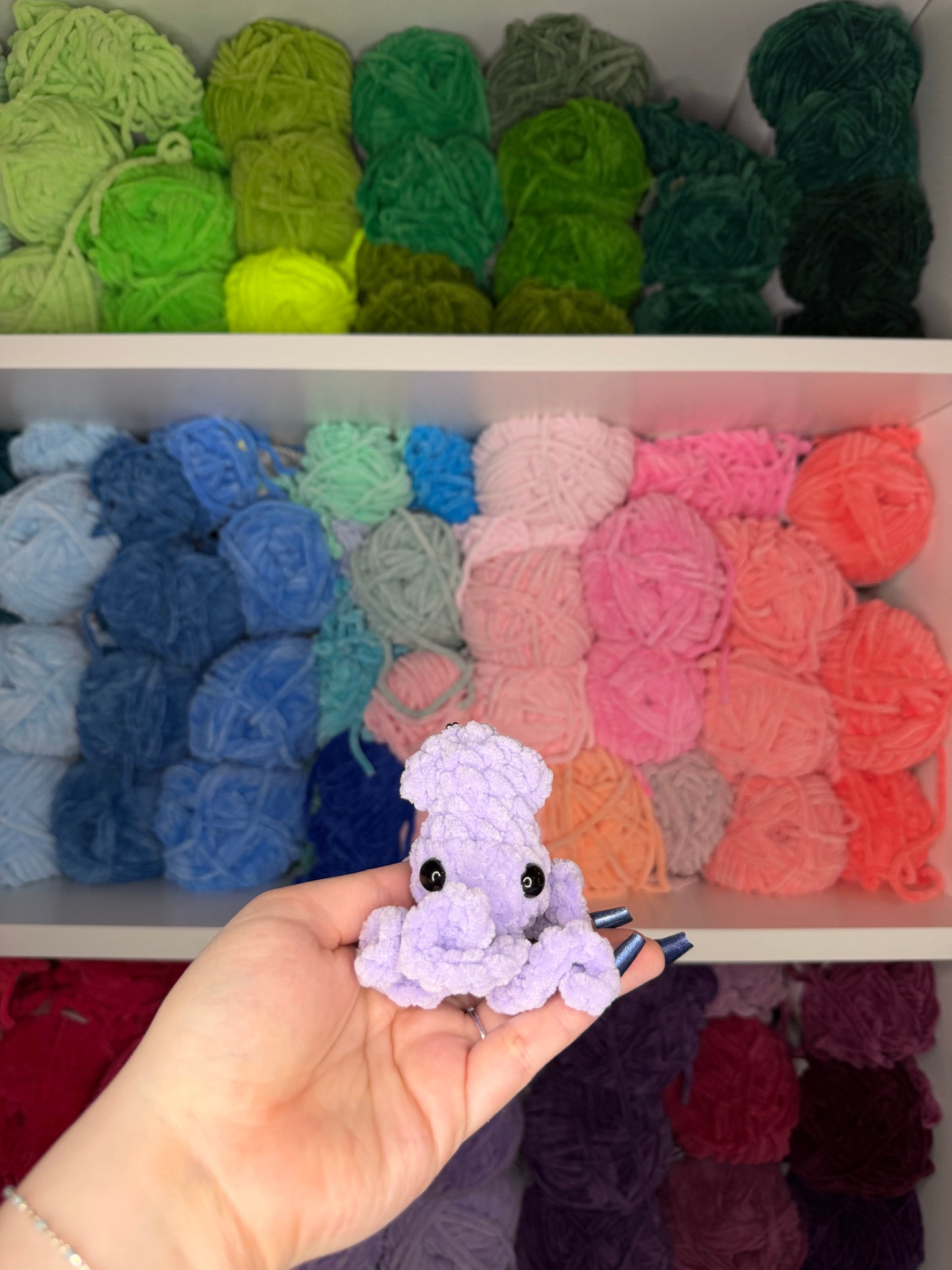 Crochet Mini Squid Keychains