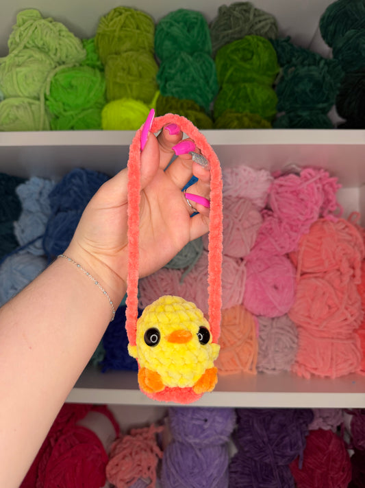 Crochet Chick Car Hanger