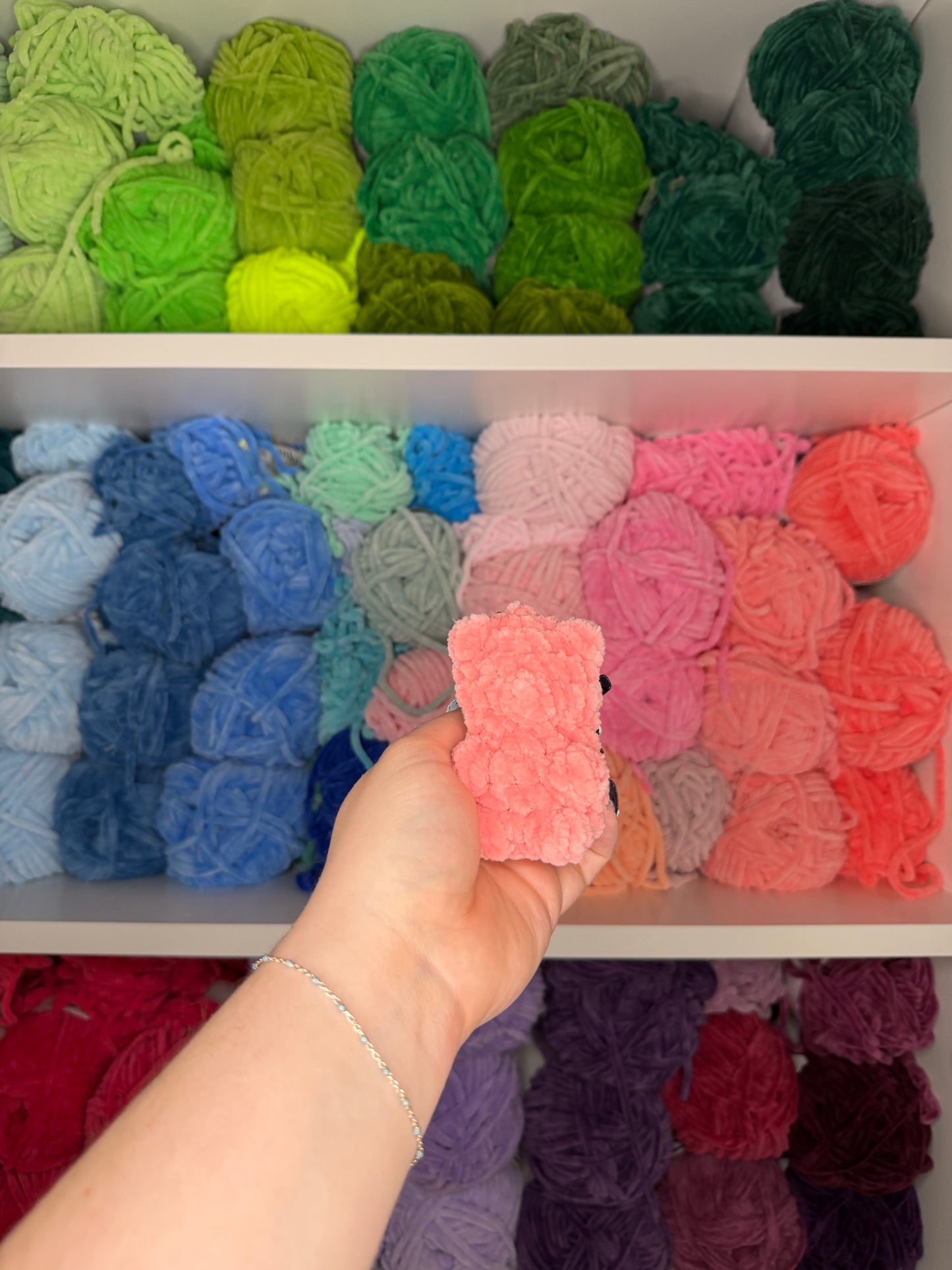 Crochet Mini Gummy Bears Keychains