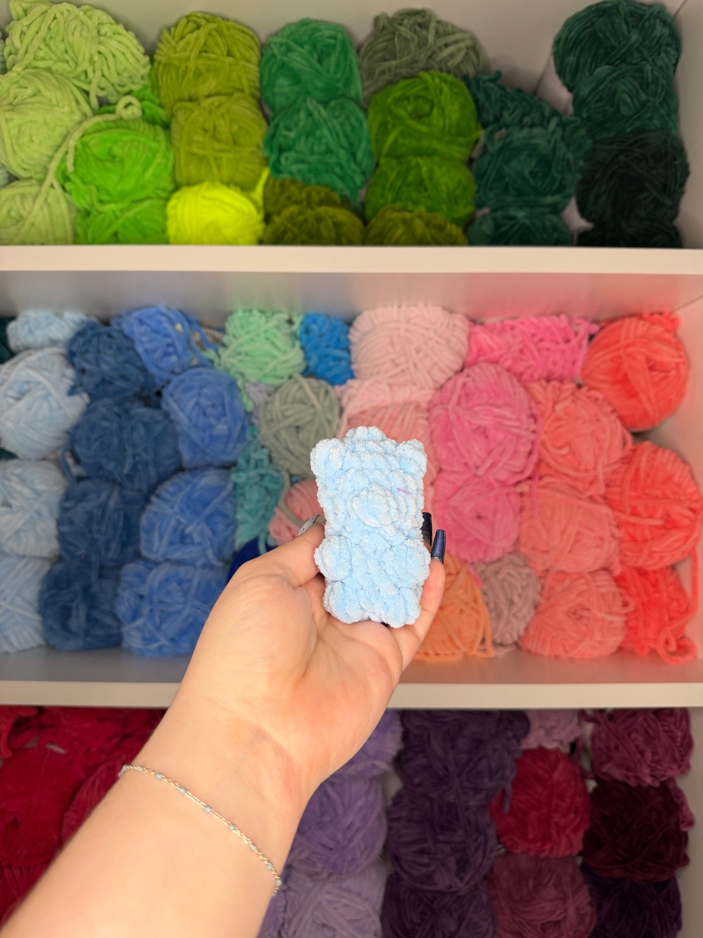 Crochet Mini Gummy Bears Keychains