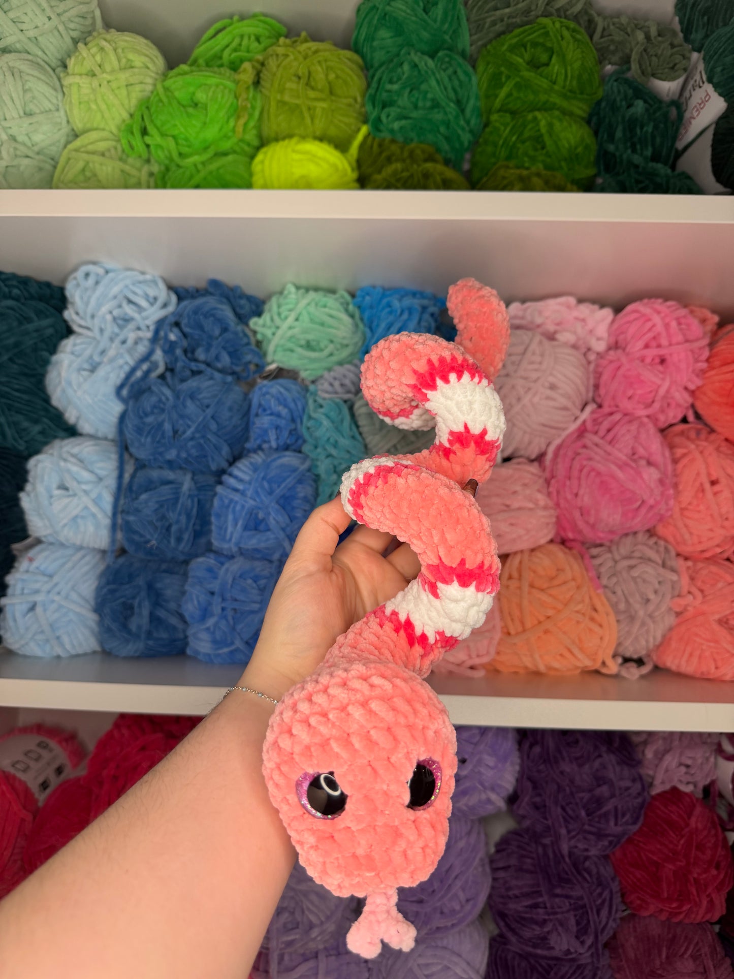 Crochet Pink Snake