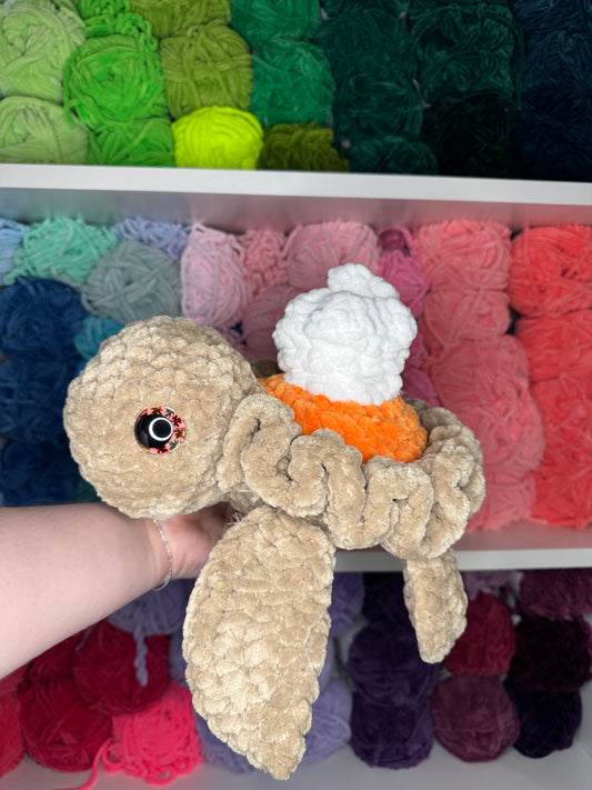 Crochet Jumbo Pumpkin Pie Turtle