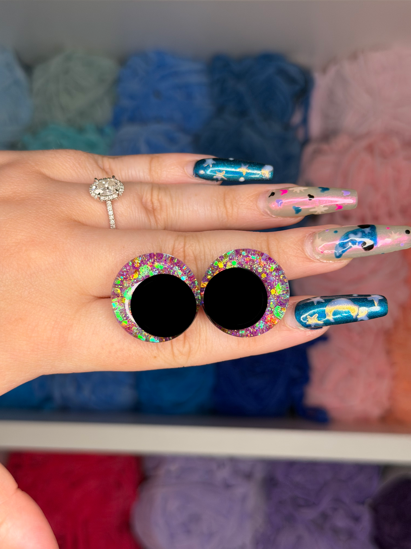 25mm Glitter Safety Eyes