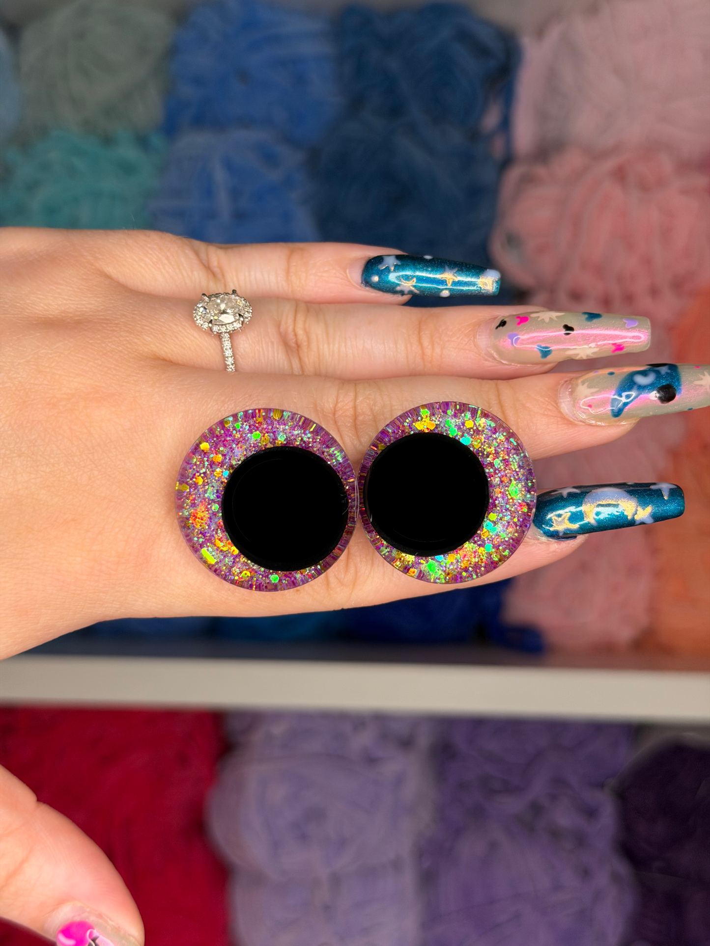 30mm Glitter Safety Eyes