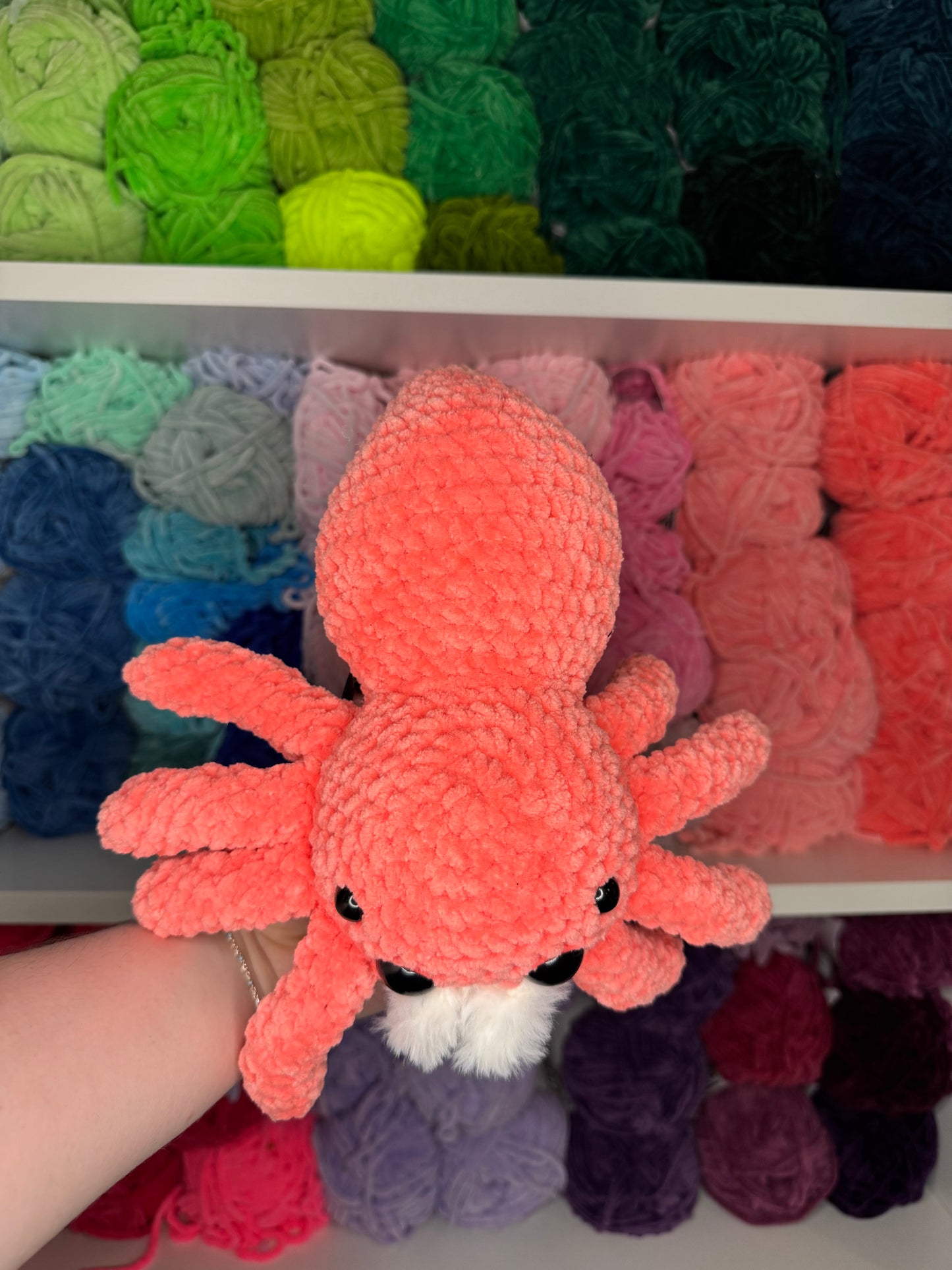Crochet Pink Spider
