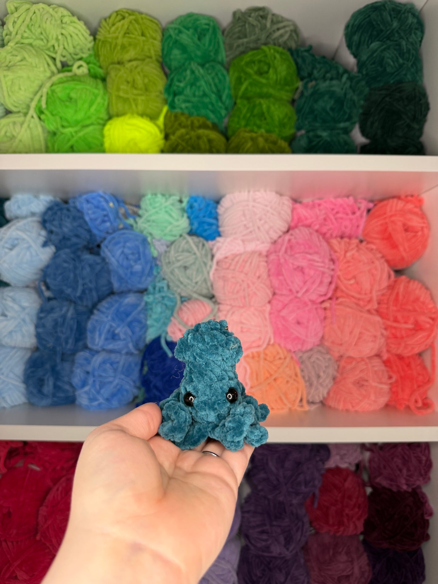 Crochet Mini Squid Keychains