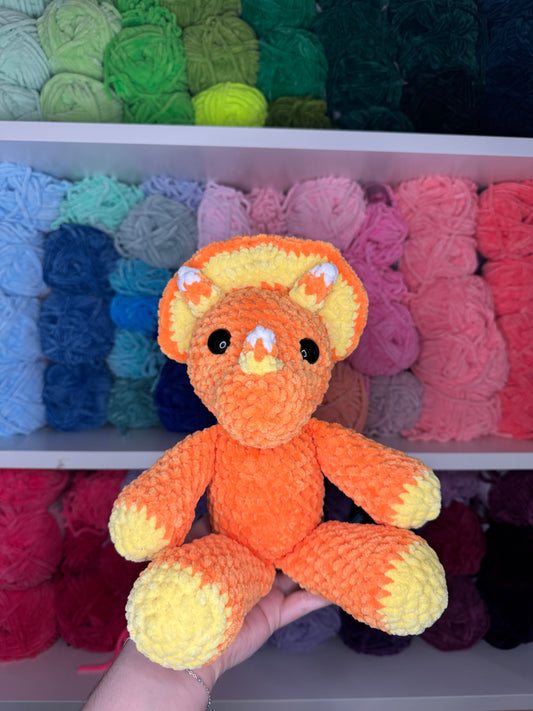 Crochet Candy Corn Triceratops