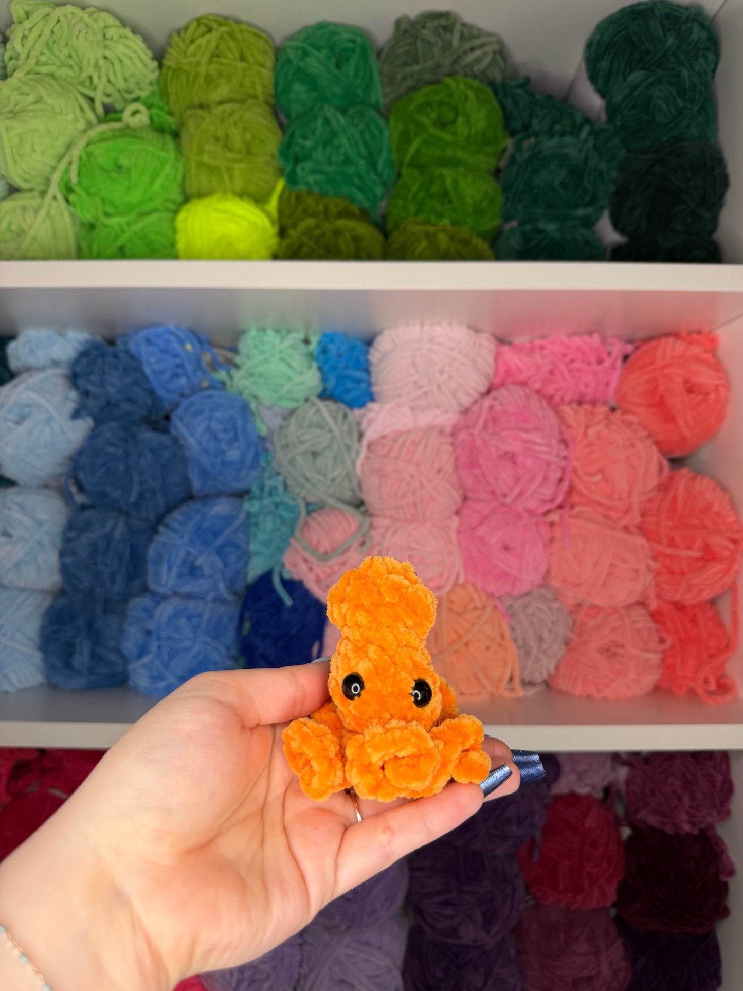 Crochet Mini Squid Keychains