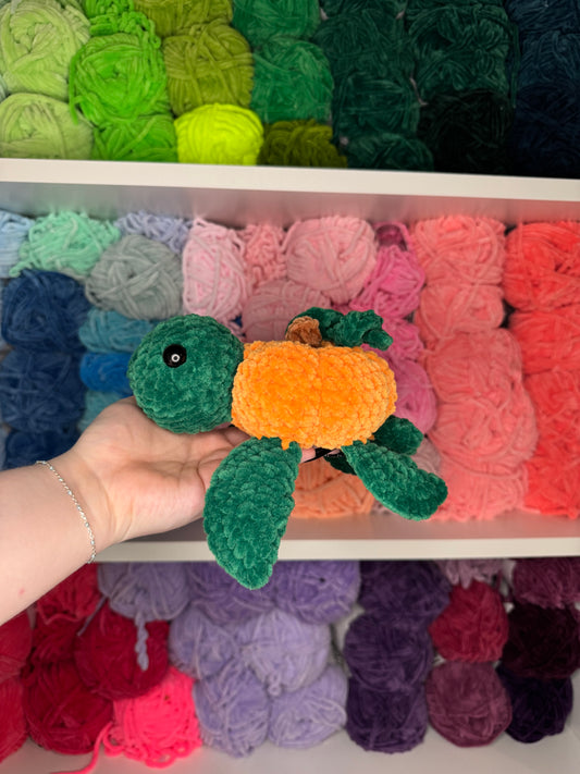 Crochet Pumpkin Turtle