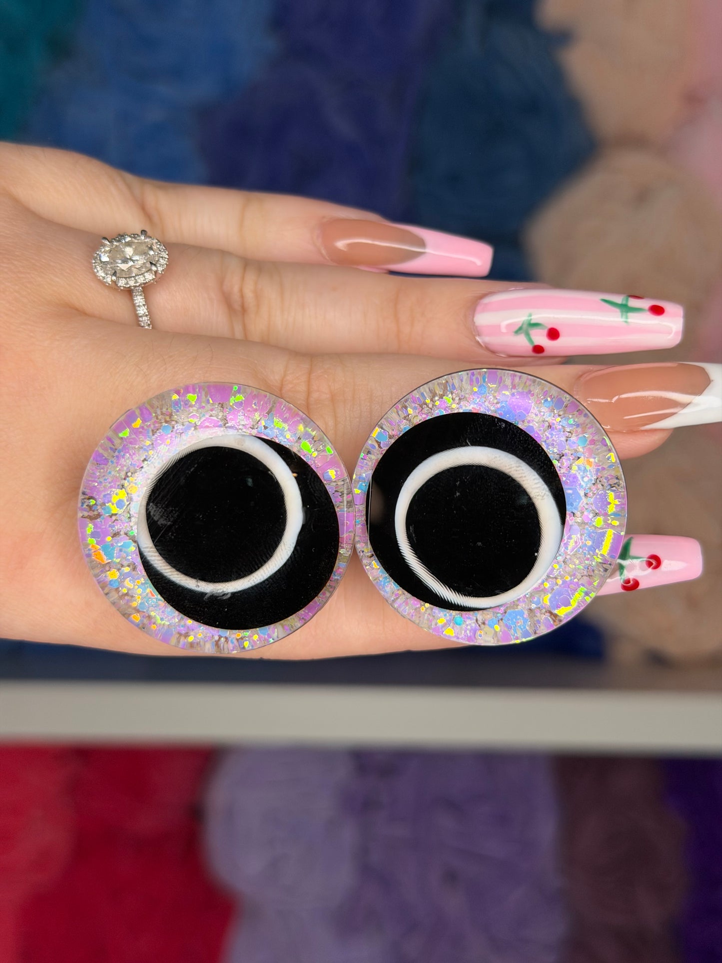 35mm Glitter Safety Eyes