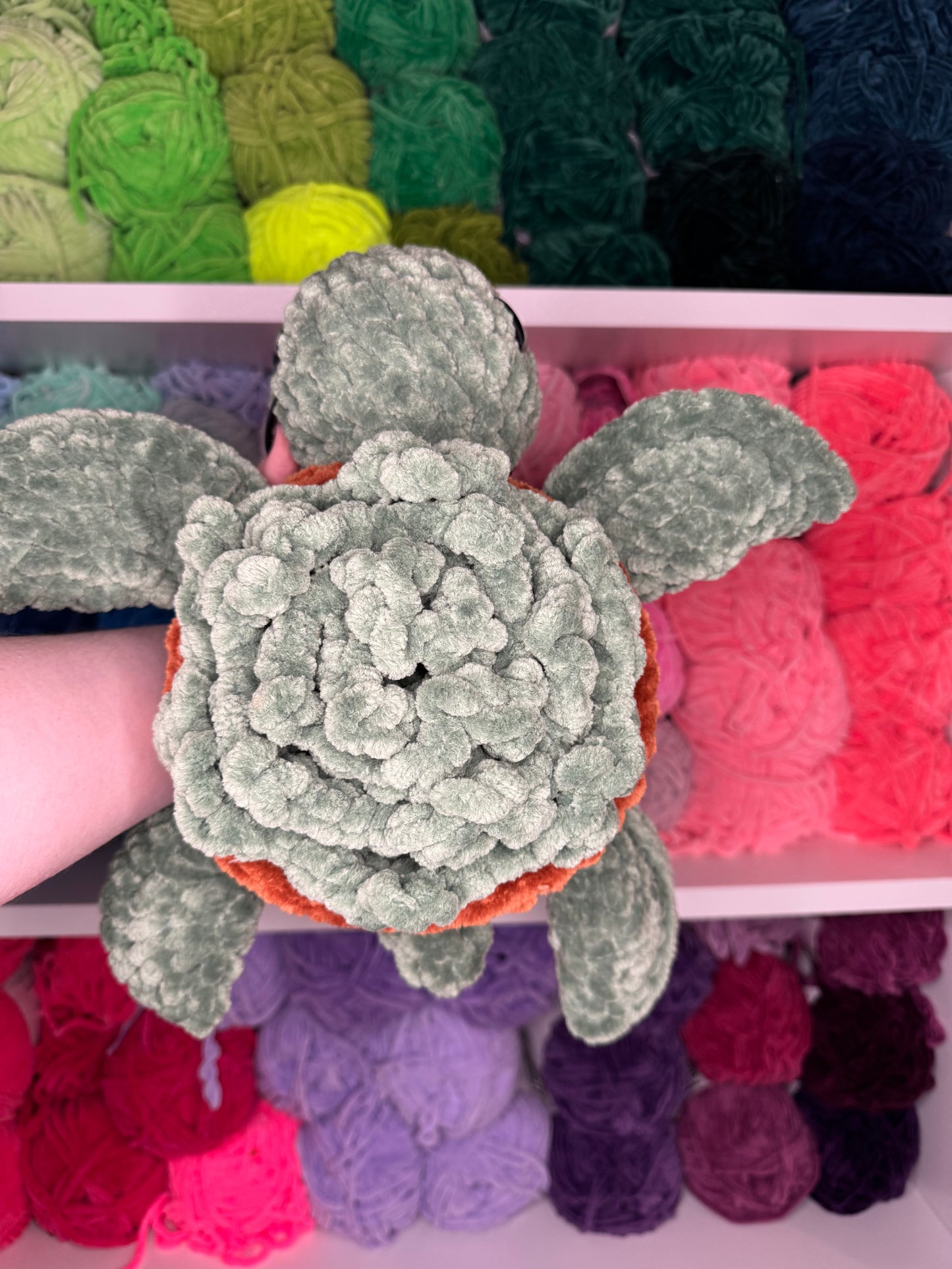 Crochet Jumbo Succulent Turtle