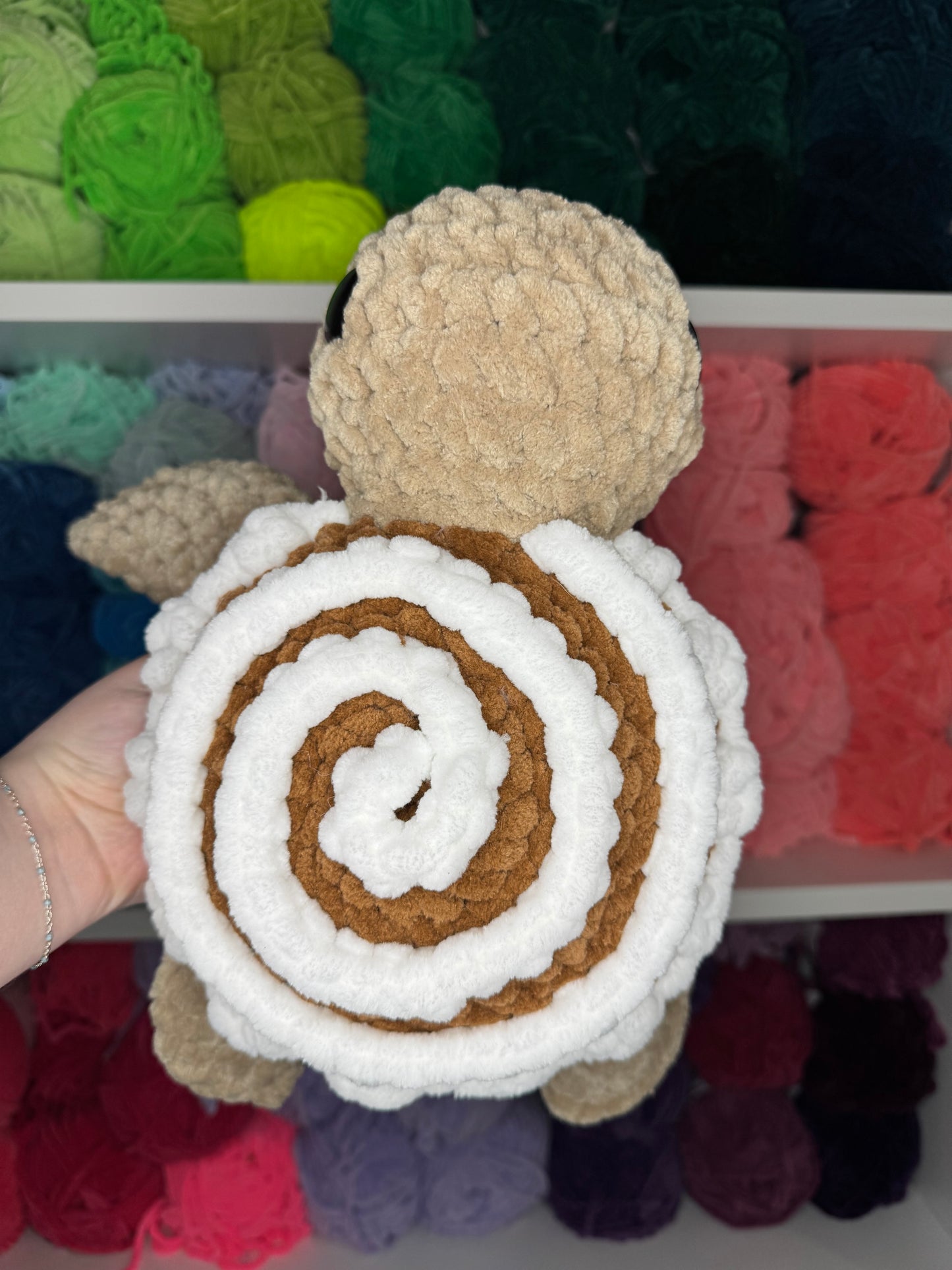 Crochet Jumbo Cinnamon Roll Turtle