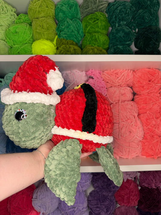 Crochet Jumbo Santa Turtle