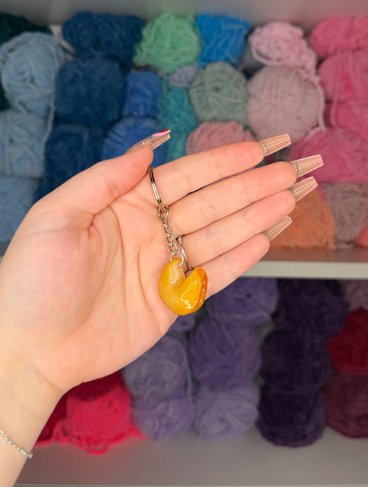 Fortune Cookie Keychain or Phone Charm