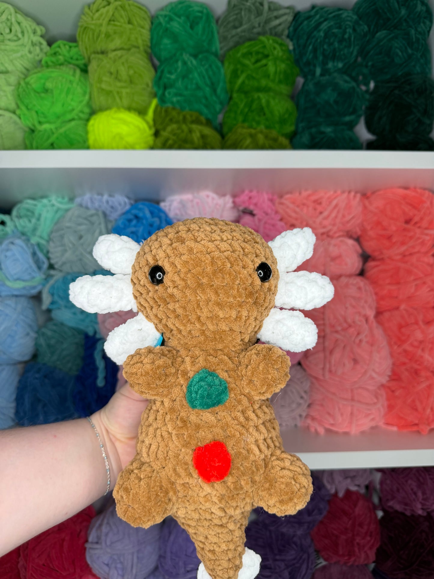 Crochet Gingerbread Axolotl