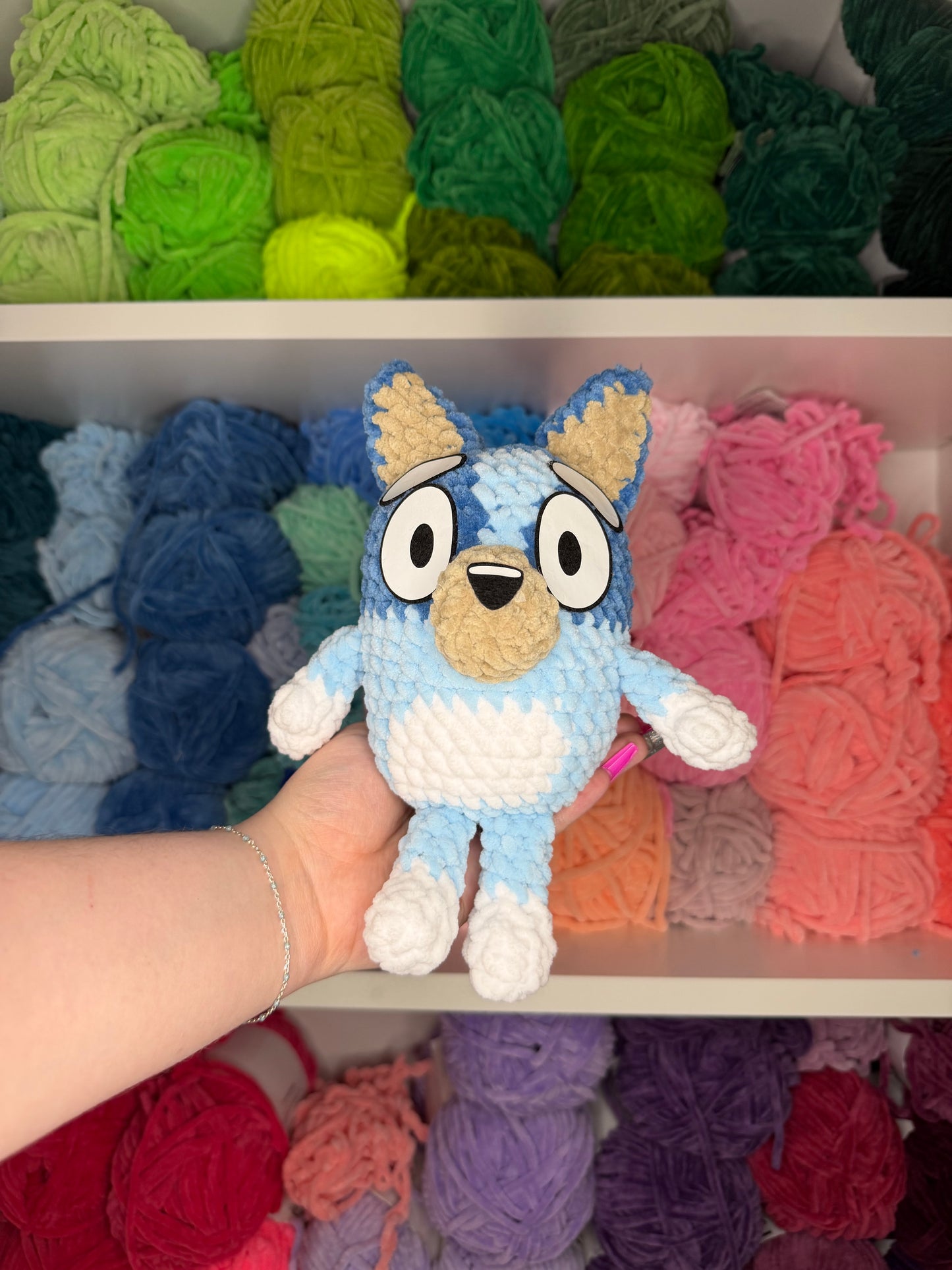 Crochet Dogs Blue + Orange