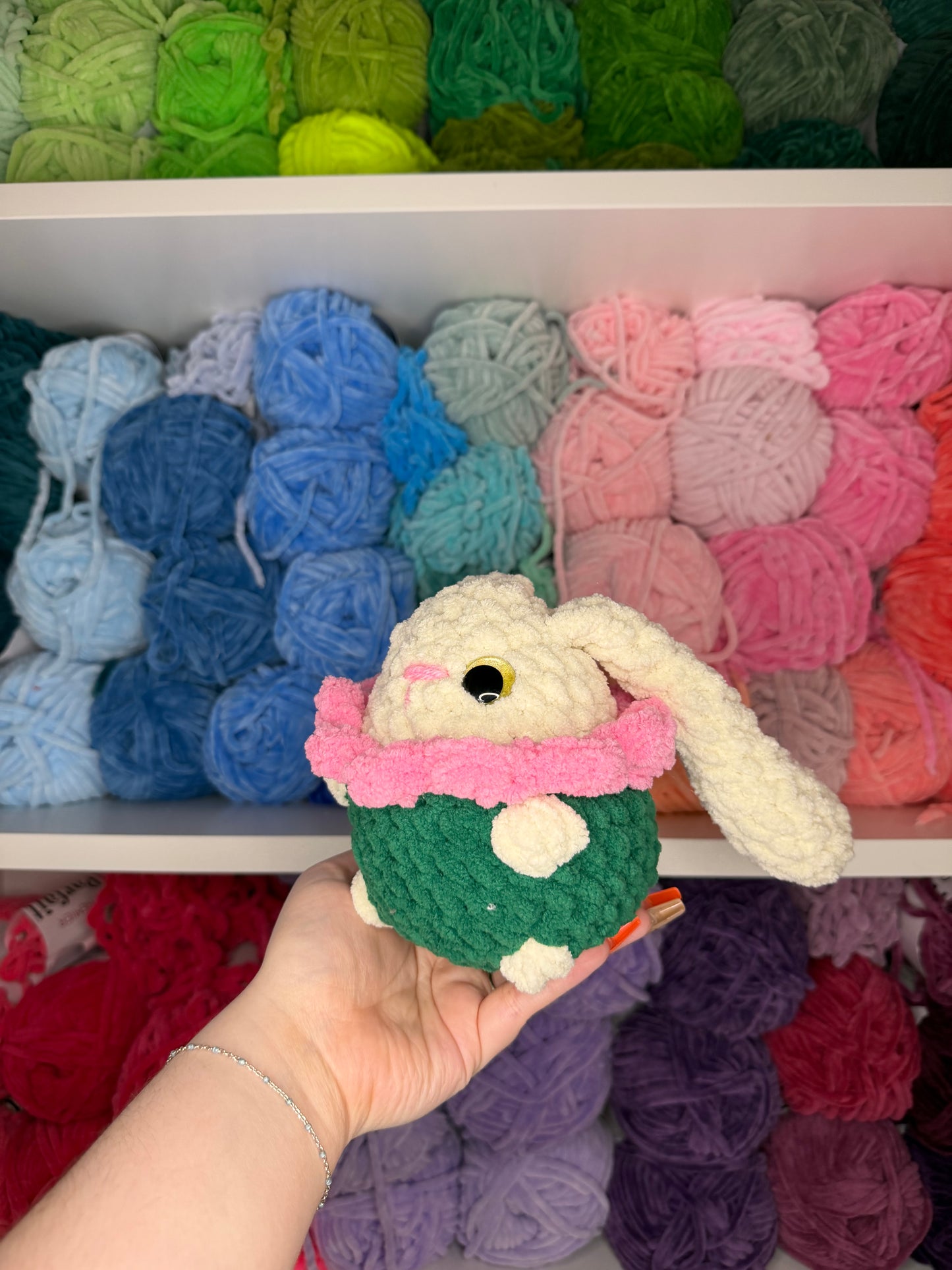 Crochet Flower Bunnies + Frogs