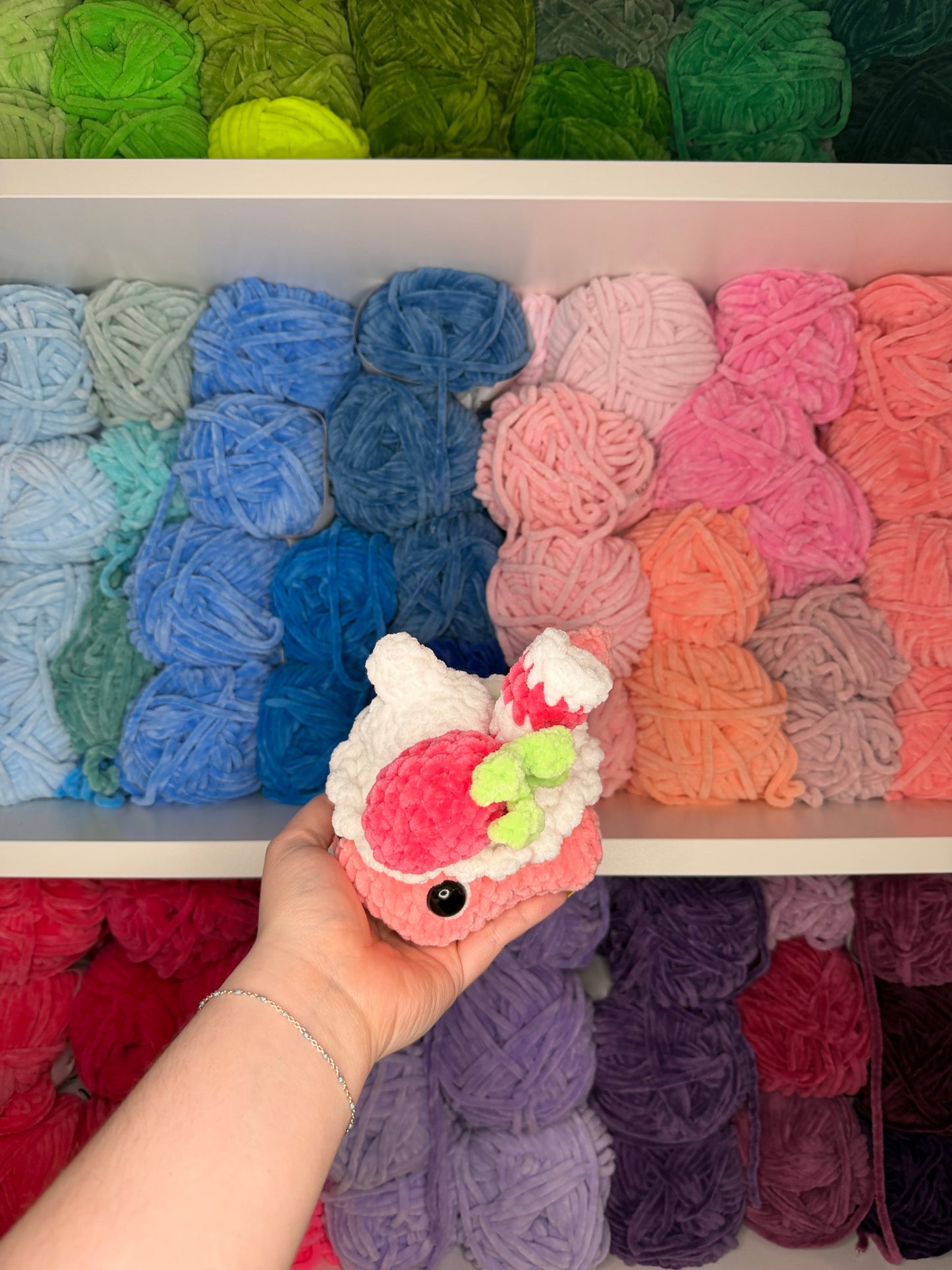 Crochet Strawberry Milkshake Stingray