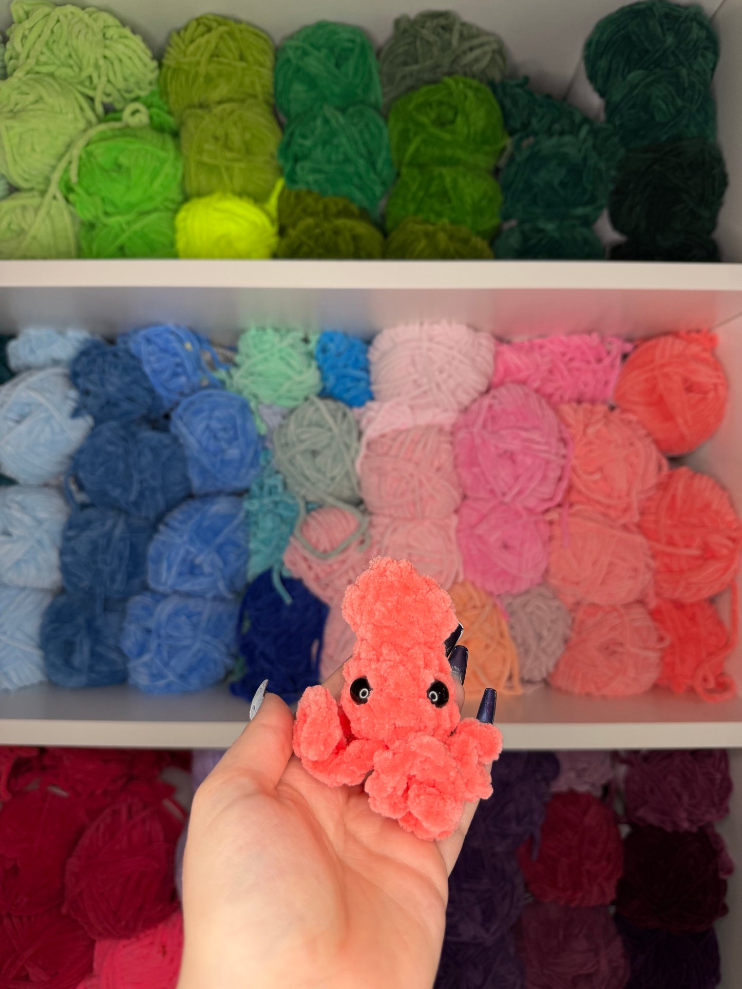 Crochet Mini Squid Keychains