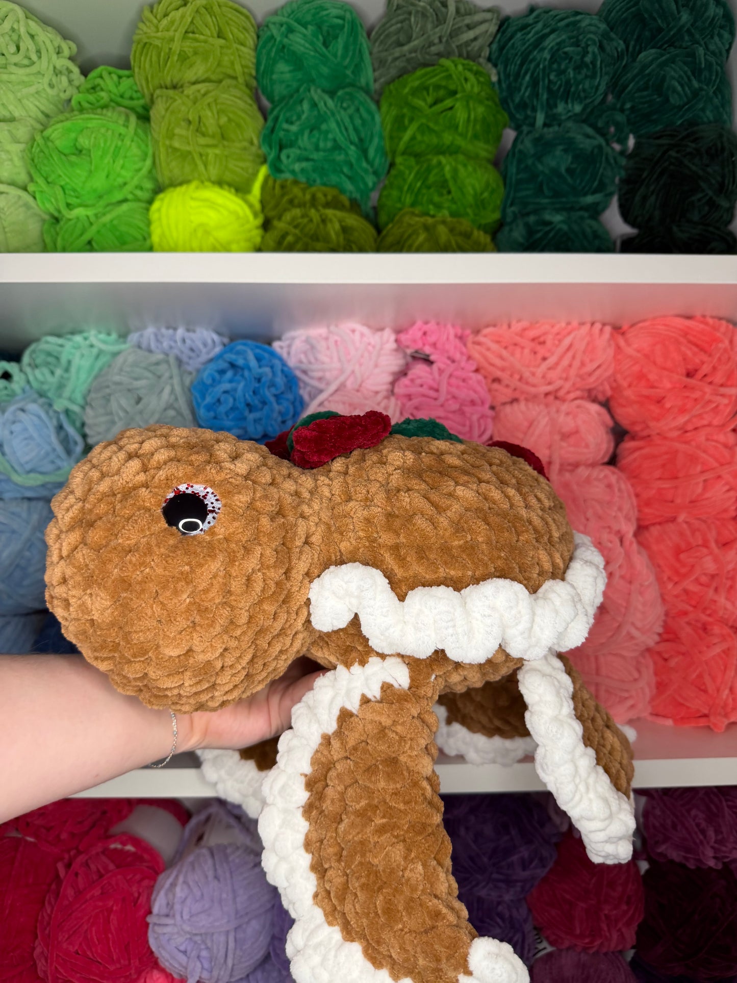 Crochet Jumbo Gingerbread Turtle