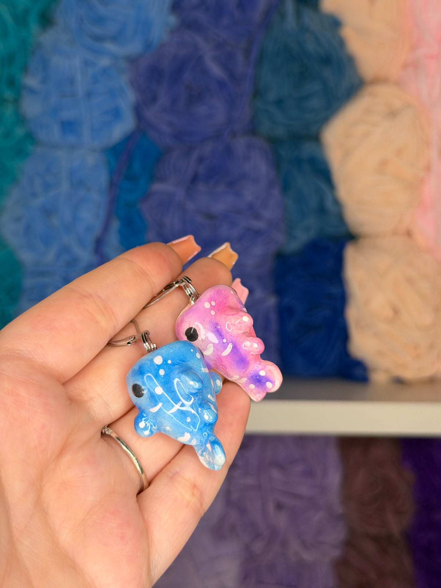 Whale Shark Stitch Marker, Keychain or Phone Charm