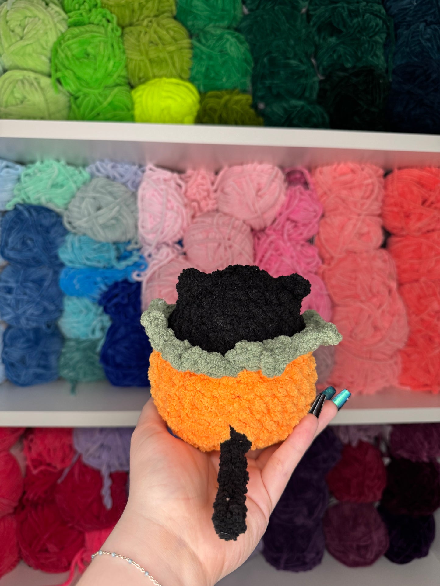 Crochet Pumpkin Cat and Pumpkin Frog