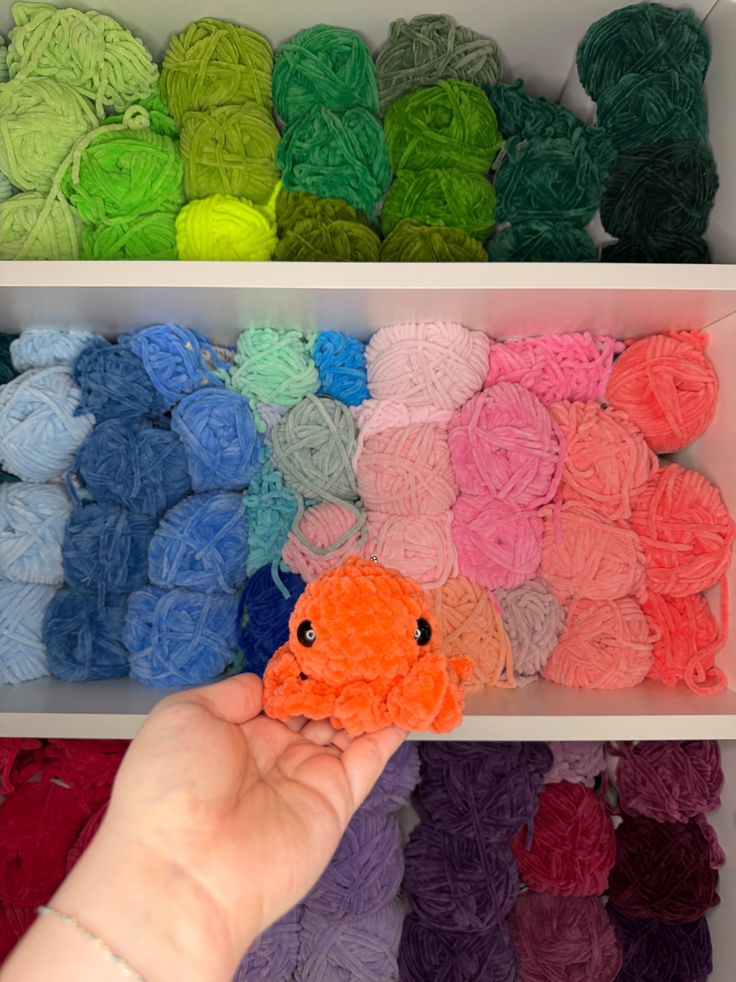 Crochet Mini Octos Keychains