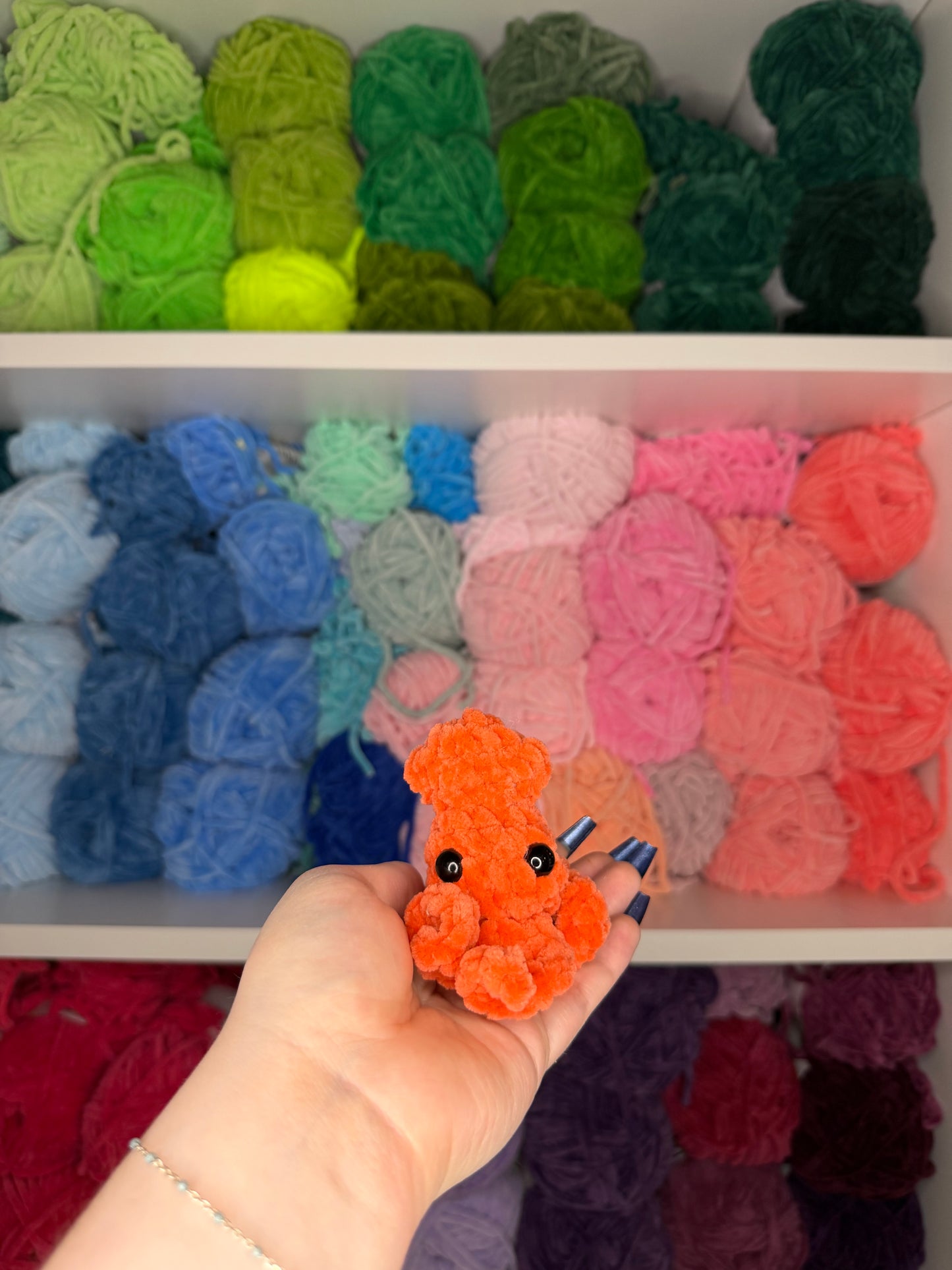 Crochet Mini Squid Keychains